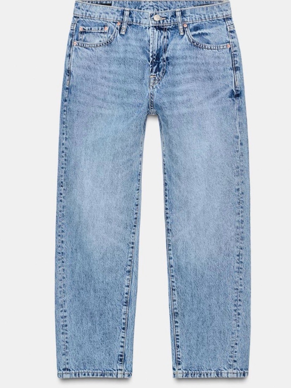 Zara Z1975 Cropped Mid-Rise Jeans